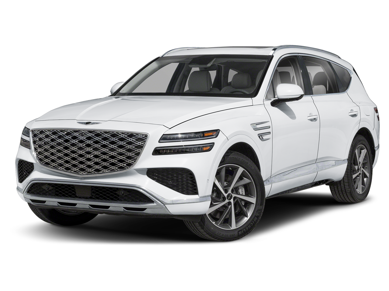 2026 Genesis GV80 3.5T Advanced in Uyuni White — front three-quarter view