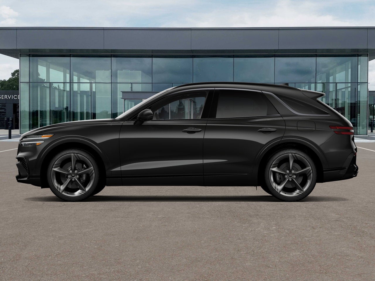 2026 Genesis GV70 — rear three-quarter view
