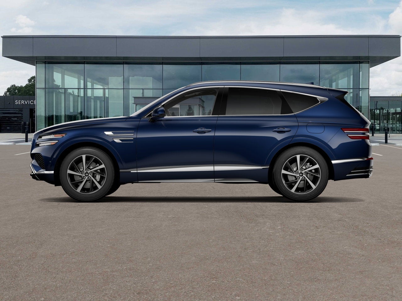 2026 Genesis GV80 — rear three-quarter view