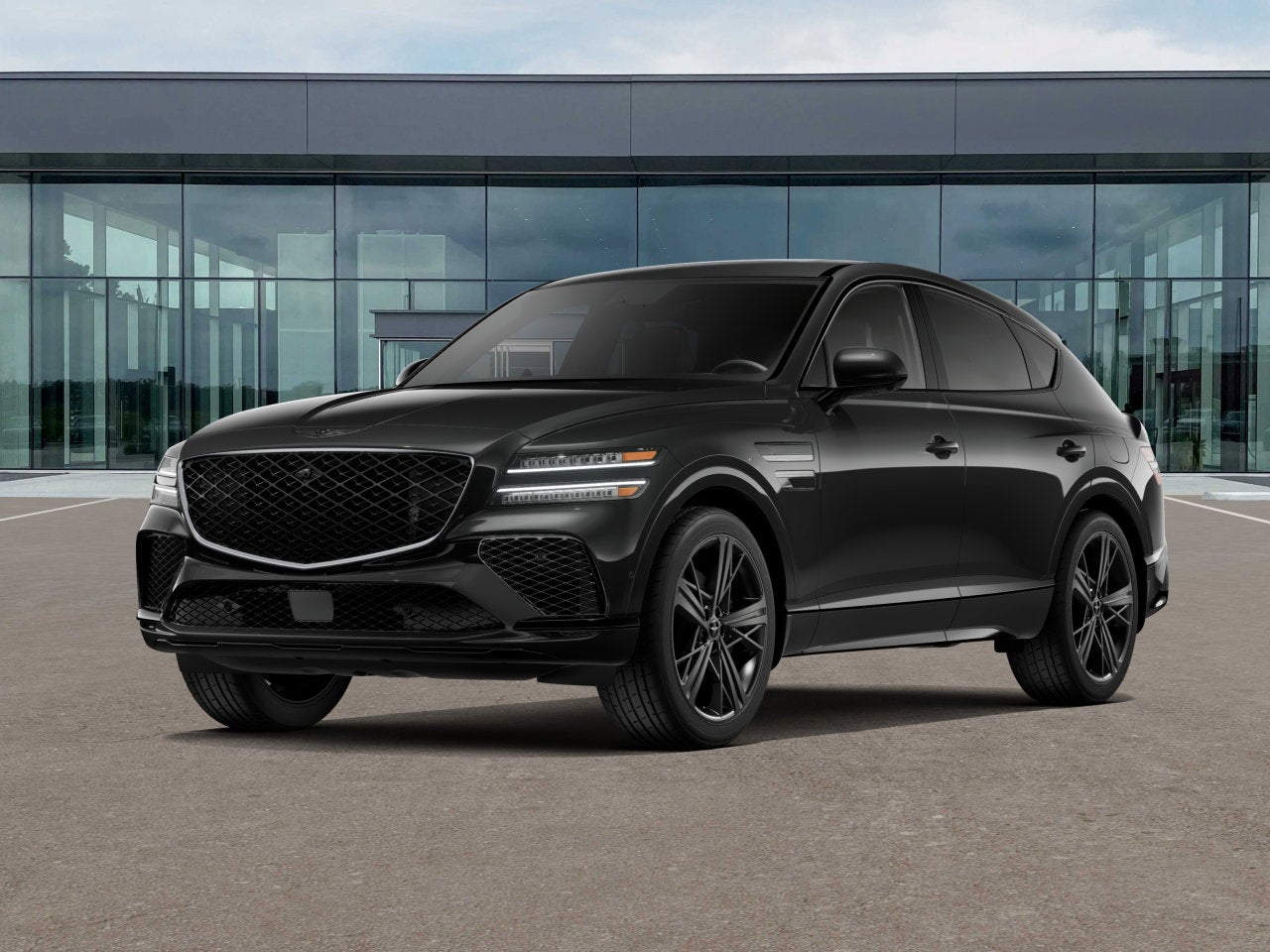 2026 Genesis GV80 Coupe 3.5T e-SC in Vik Black — front three-quarter view